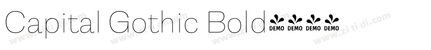 Capital Gothic Bold字体转换